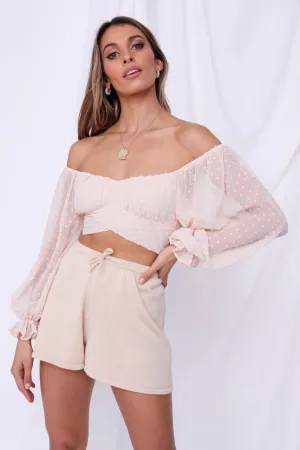 Talking Cheap Crop Top Nude
