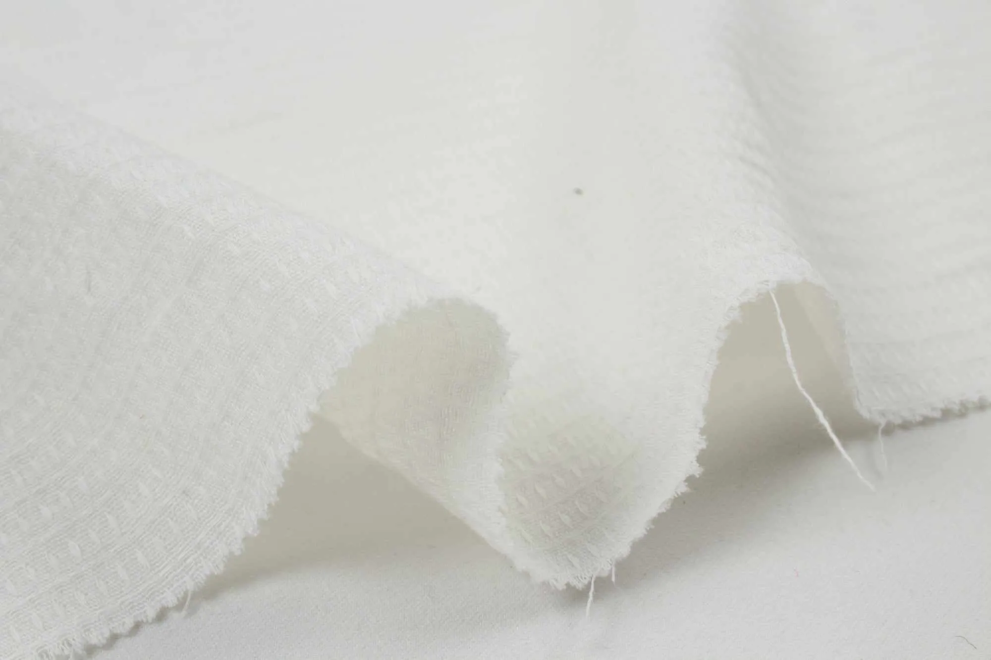 Textured Linen Cotton - White - 4 Variants Available