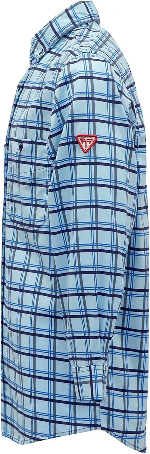 TICOMELA FR Shirt for Men Flame Resistant Shirts 6.5oz Light Weight Plaid Men's Fire Retardant Shirts