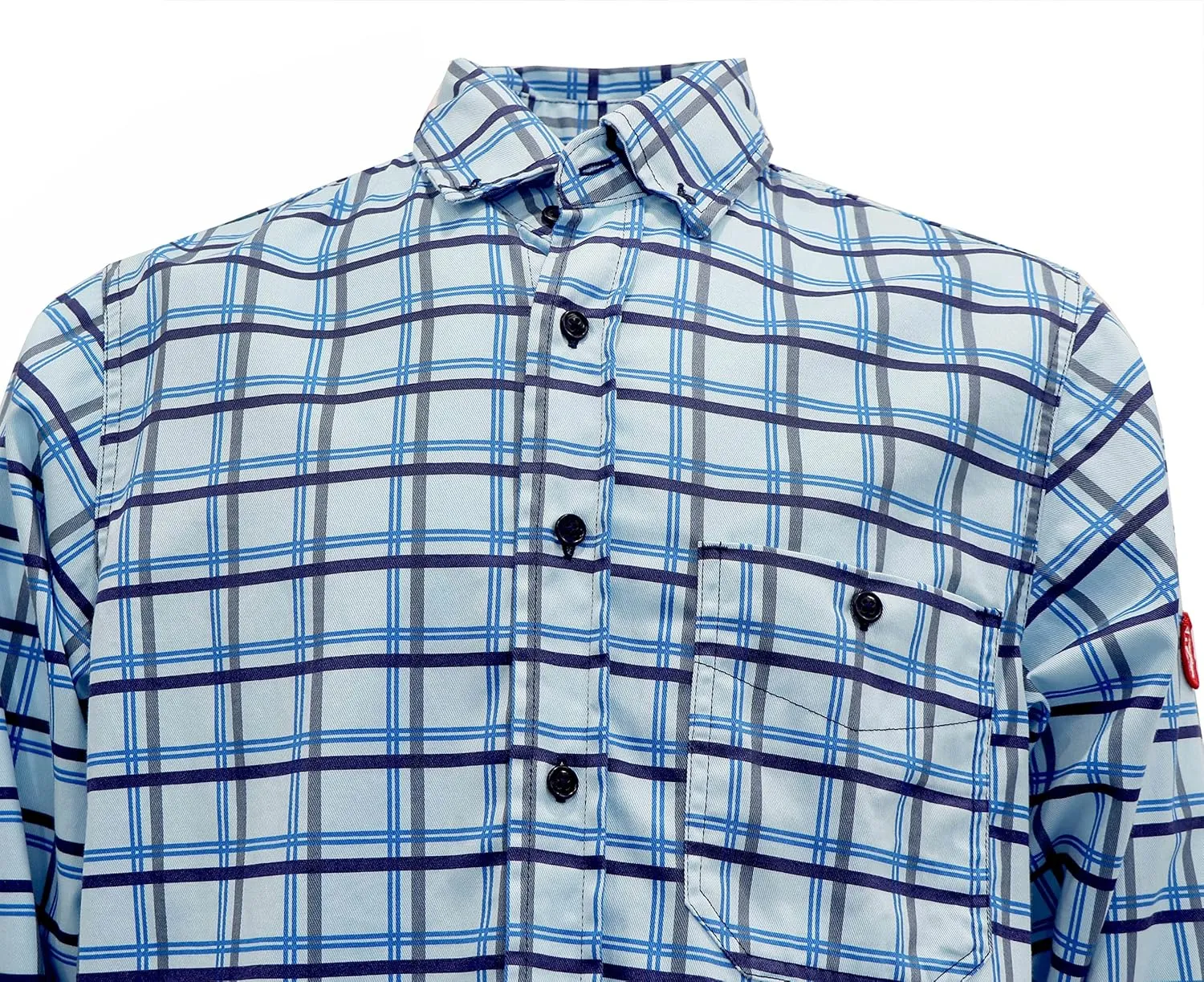 TICOMELA FR Shirt for Men Flame Resistant Shirts 6.5oz Light Weight Plaid Men's Fire Retardant Shirts