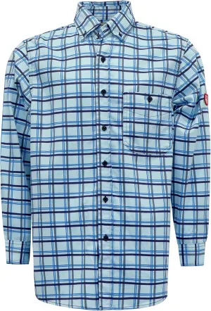 TICOMELA FR Shirt for Men Flame Resistant Shirts 6.5oz Light Weight Plaid Men's Fire Retardant Shirts