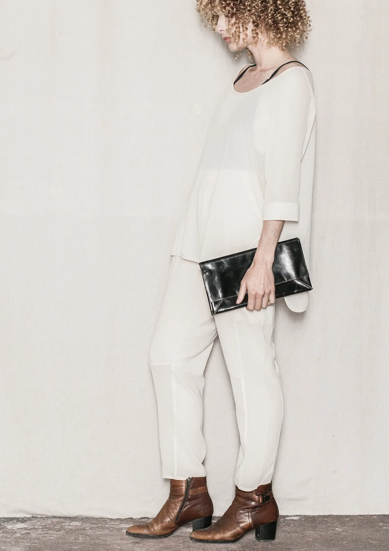 TOP OVERSIZED - AIRY MESH creme