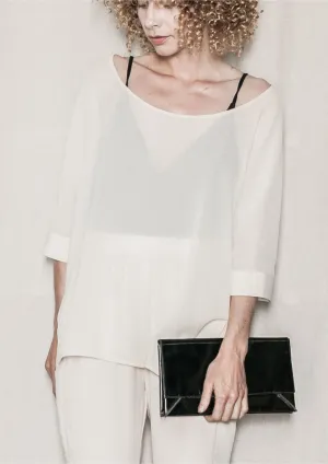 TOP OVERSIZED - AIRY MESH creme