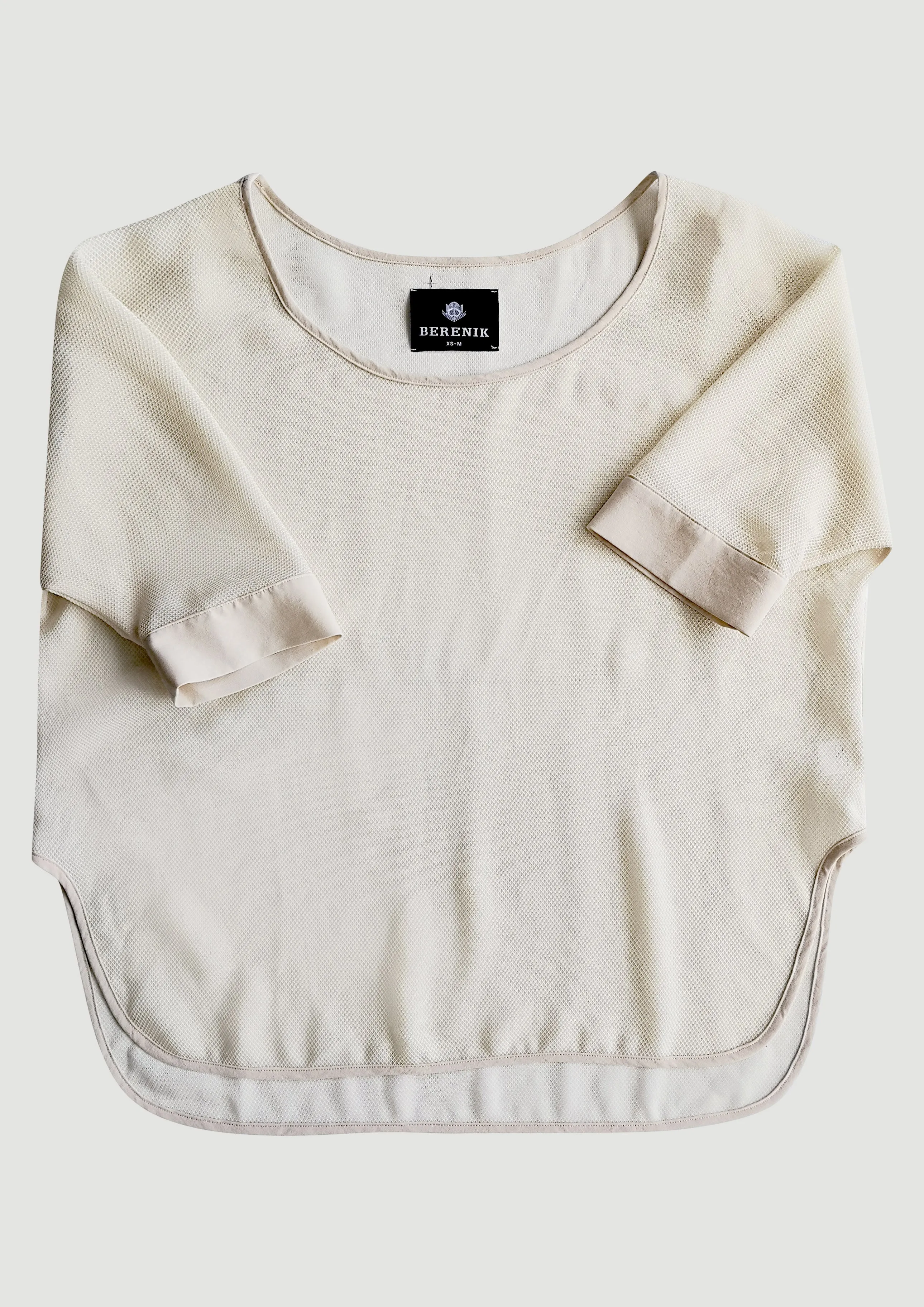 TOP OVERSIZED - AIRY MESH creme