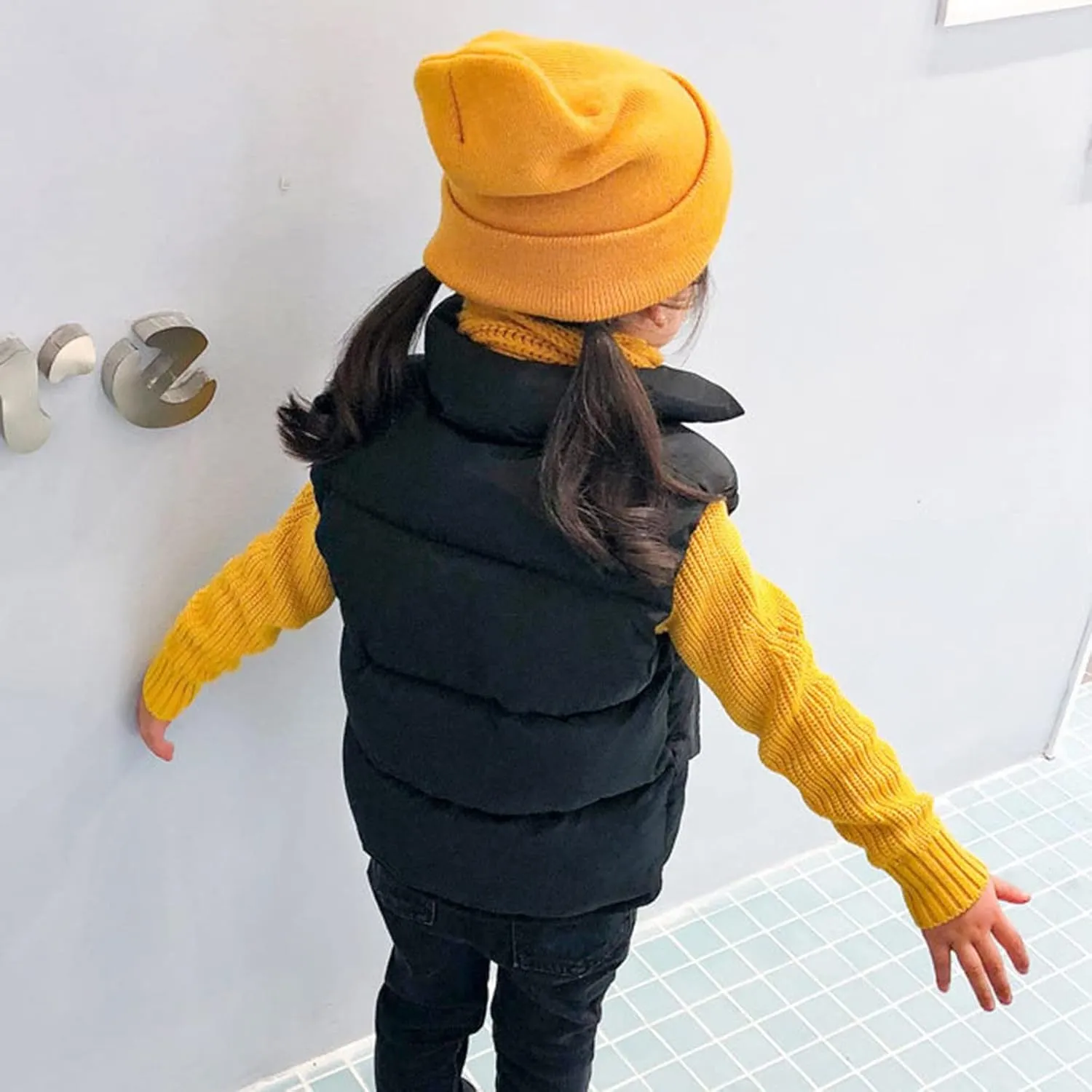Unisex Toddler Baby Vest Coat Boys Girls Gilet Tops Kids Sleeveless Padded Button Cotton Fall Warm Thick