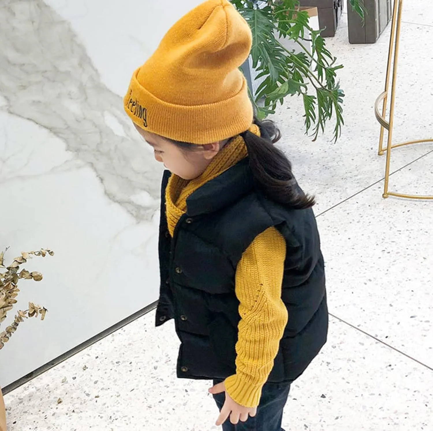 Unisex Toddler Baby Vest Coat Boys Girls Gilet Tops Kids Sleeveless Padded Button Cotton Fall Warm Thick