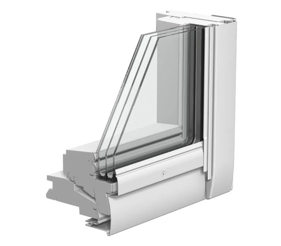 VELUX GGL SK01 2067 High Energy Efficiency Glazing White Painted Centre-Pivot Window (114 x 70 cm)