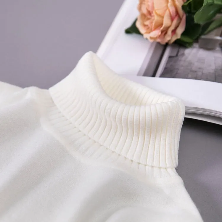 VenusFox Knitted Elastic long-sleeved Turtleneck sweaters