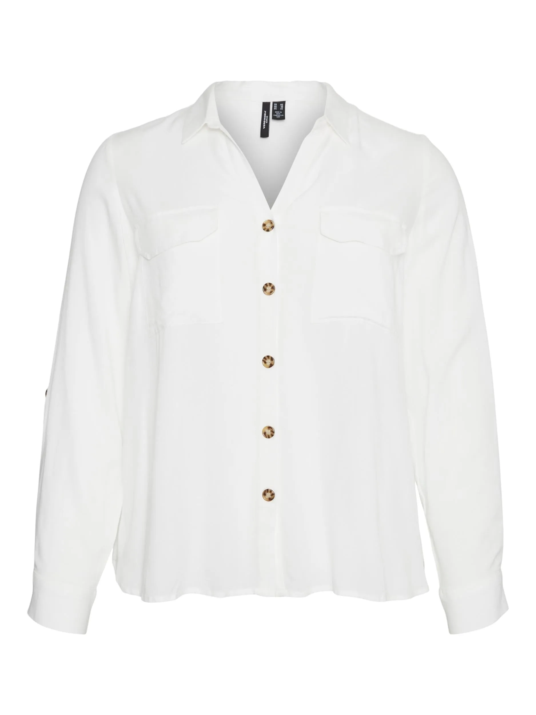 Vero Moda Curve Bumpy White Shirt