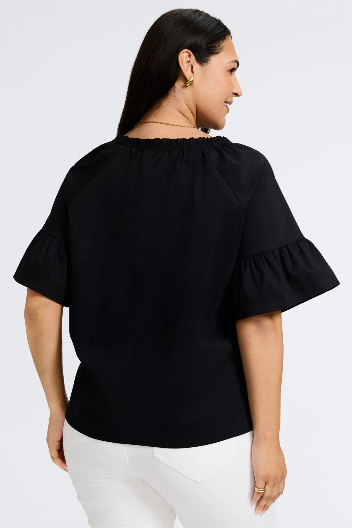 Vicky Plus No Iron Stretch Cotton Popover