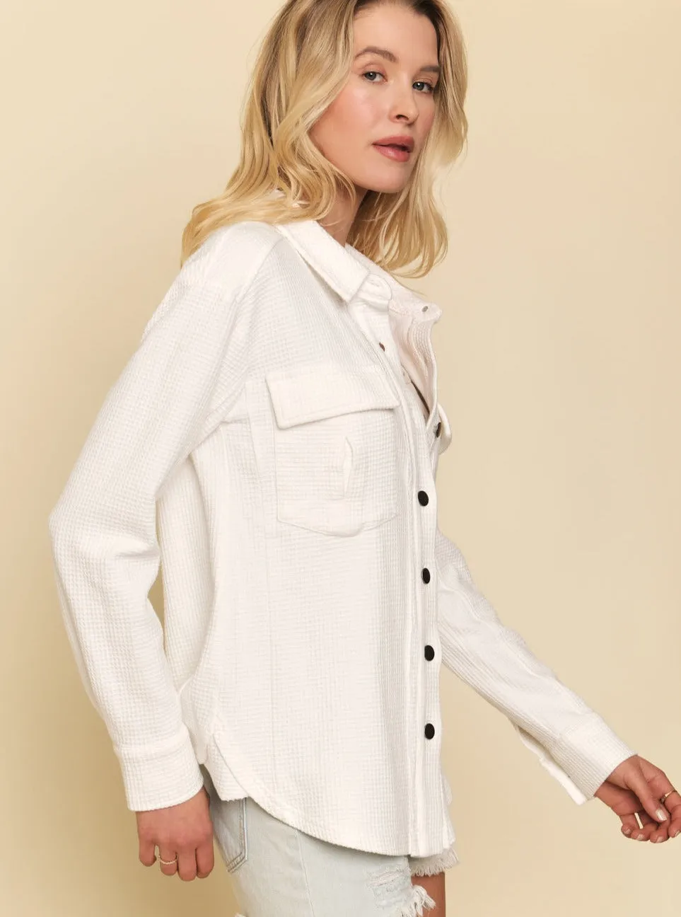 Washed Thermal Jacket [Ivory-55984]