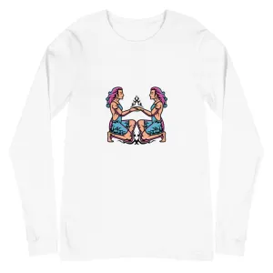 White Gemini Versatile Long Sleeve Tee