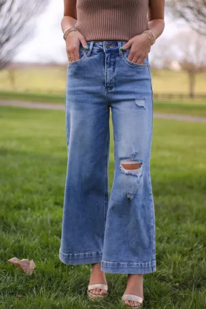 Wide Leg Crop Flare Jean
