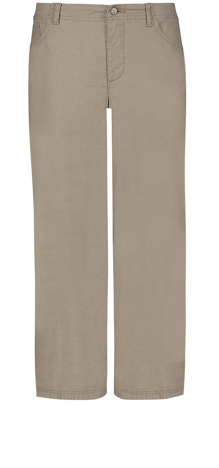 Wide Leg Crop Grey Stretch Linen | Wet Sand