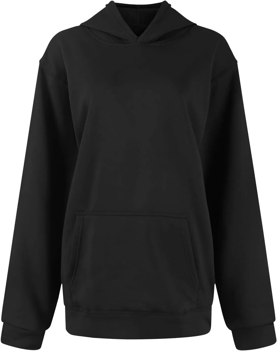 Women Oversized Hoodie Fleece Y2K Hoodie with Kangaroo Pockets Casual Fall Sweatshirts Long Sleeve Preppy Sweatshirt