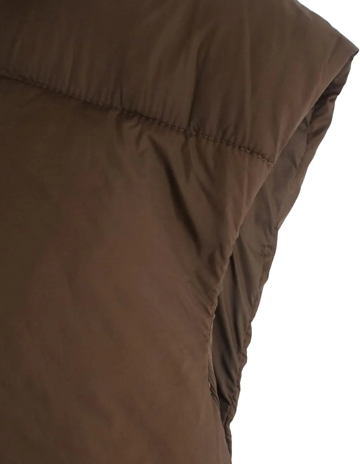 Women Y2k Cropped Waistcoat Vintage Short Cotton-Padded Coat Stand Neck Zipper Casual Winter Warm Jacket