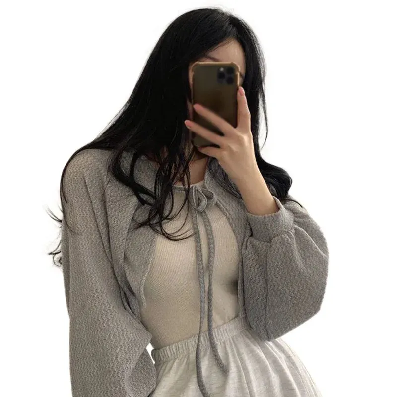Womens  Cardigan Sun Protection Coverups Lantern Sleeves Long Sleeve Jackets Loose Blouses