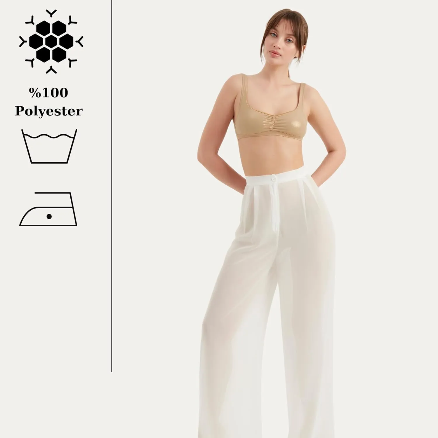 Women's Chiffon Pants | Casual Wide Leg High Waist Palazzo Trousers | Summer Evening Women Pants Clothes
