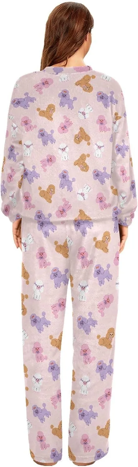 Women's Flannel Pajama Set Christmas Cute Nutcracker Winter Warm Sleepwear Cozy Loungewear
