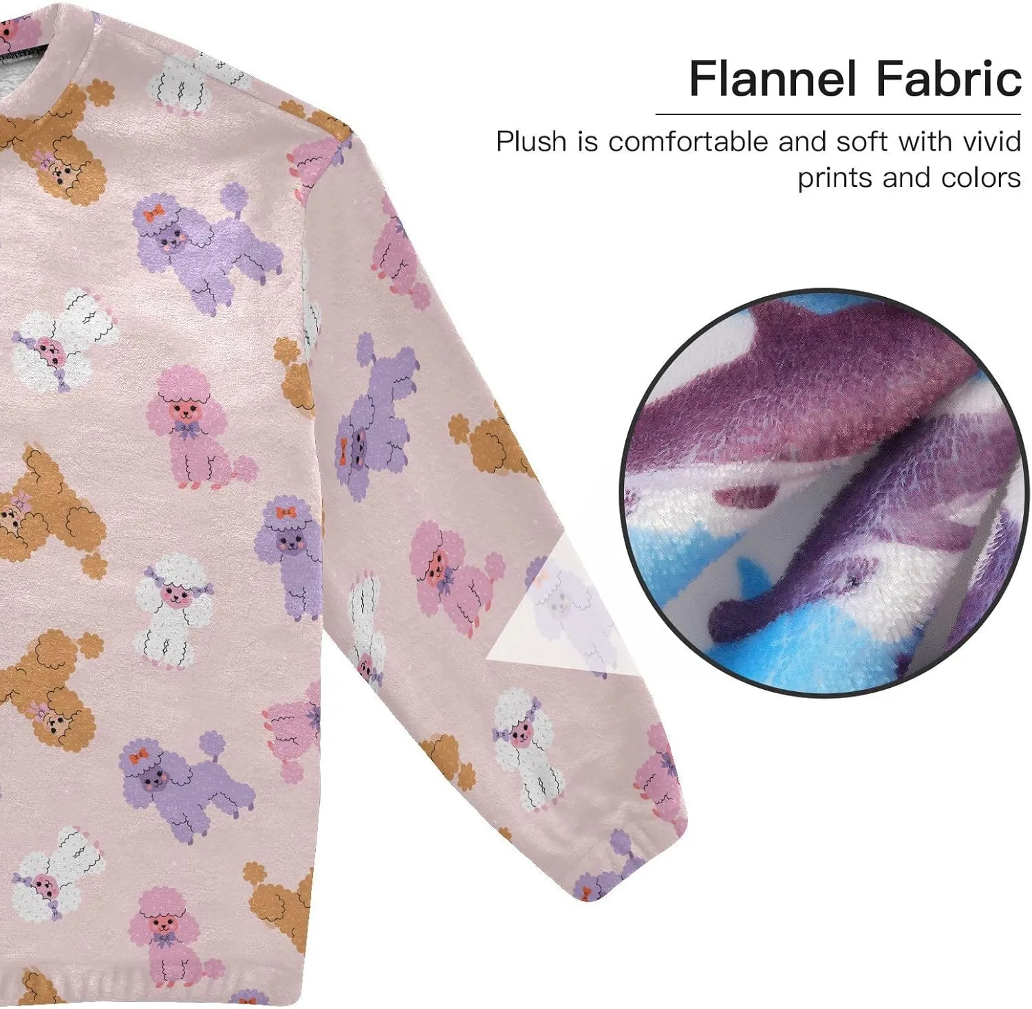 Women's Flannel Pajama Set Christmas Cute Nutcracker Winter Warm Sleepwear Cozy Loungewear