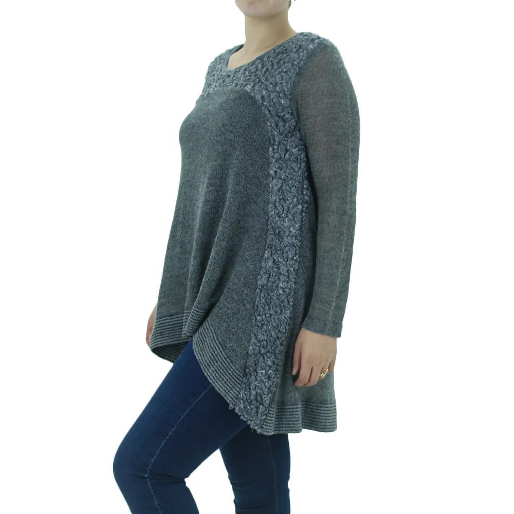 Women's Knitted Sweater,Grey