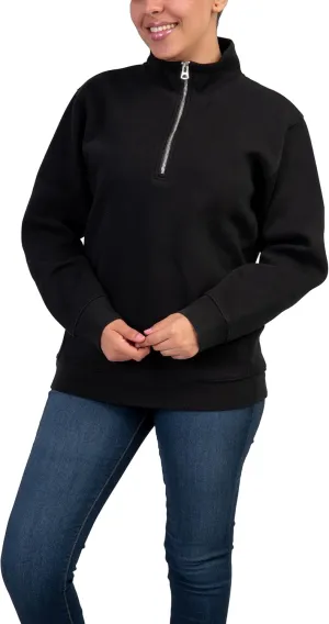 Women's Oversized Half Zip Pullover Sweatshirt, Trendy, Casual Athleisure