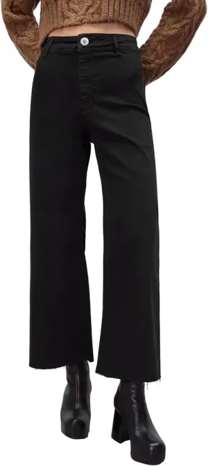 Women's Wide Leg Jeans High Waisted Stretchy Trendy Casual Versatile Work Denim Pants Trousers 2025