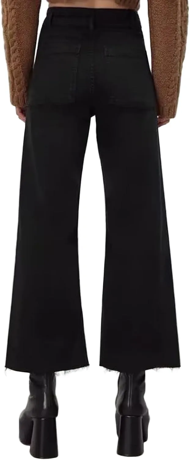Women's Wide Leg Jeans High Waisted Stretchy Trendy Casual Versatile Work Denim Pants Trousers 2025