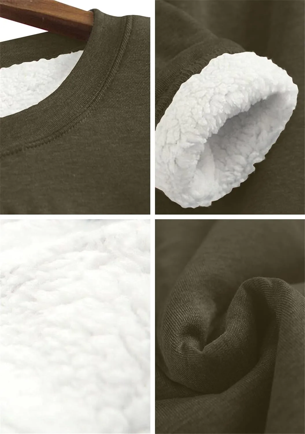 YMING Womens Sherpa Fleece Lined Pullover Winter Warm Crew Neck Sweatshirt Cute Cat Paw Tops Plus Size