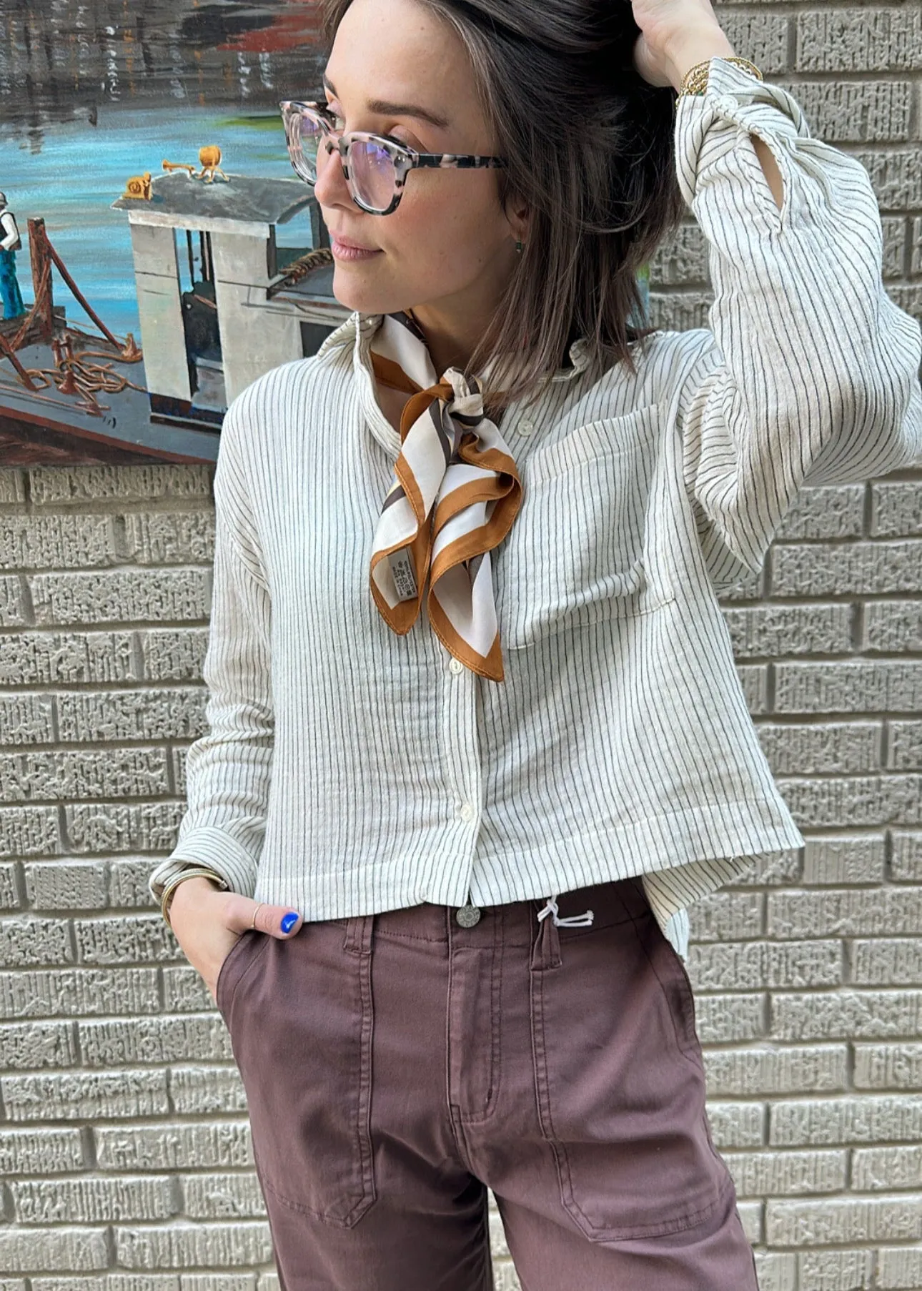 Z Supply | Del Mar Cotton Gauze Striped Shirt - Natural